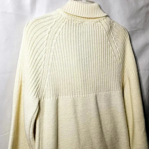 🛑 NPC Fashions Vintage 1970's Womens Cream Button-up Knit Sweater S-M - Picture 6 of 10